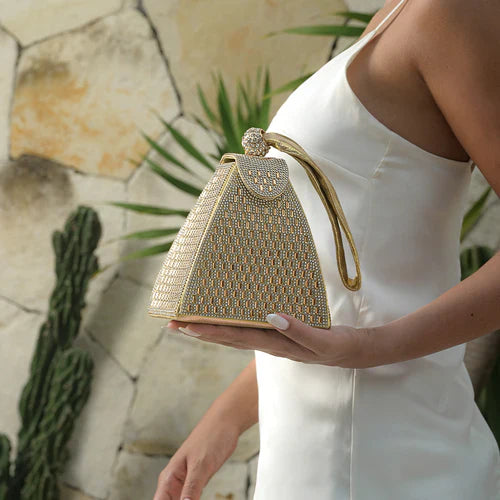 CRYSTAL PYRAMID HANDBAG