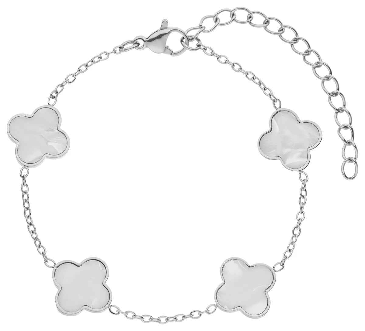 White Mother of Pearl Clover Bracelet