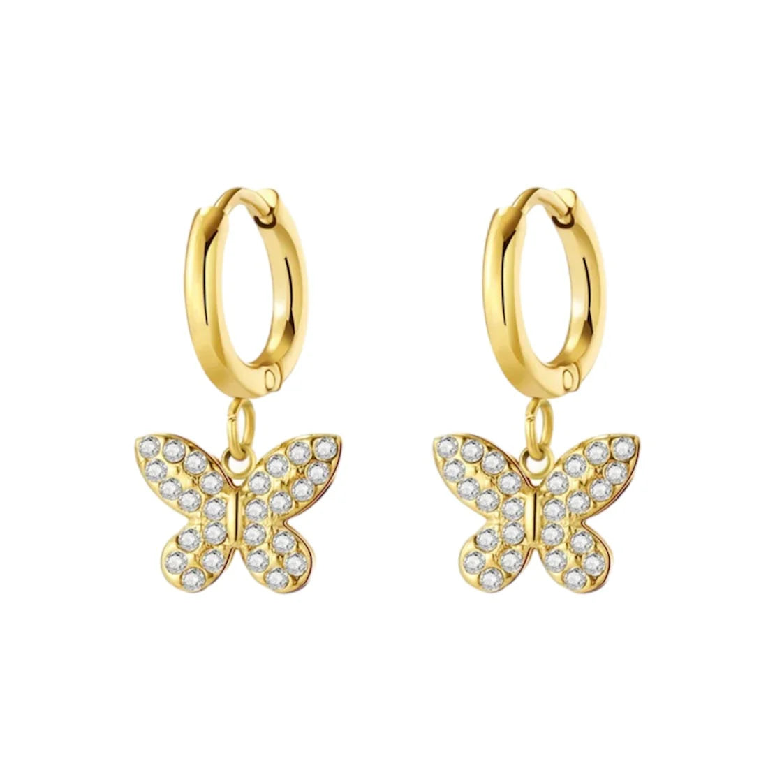 Butterfly Huggie Earrings