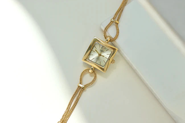 Classic Square Gold-Toned Watch