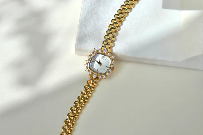 Vintage Dainty Brass Gold Watch