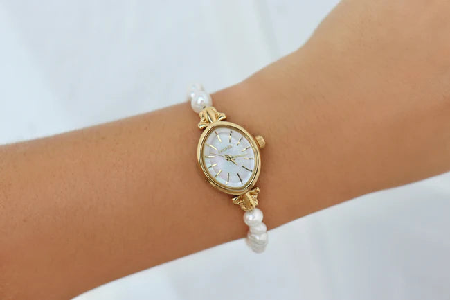 Vintage Gold Pearl Watch