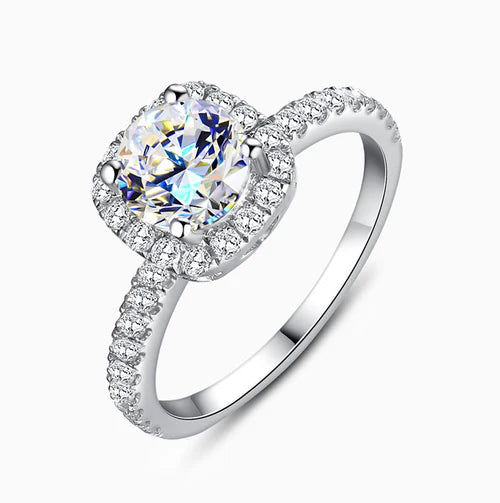 Luvachi Square Halo Ring